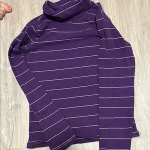 4/$20 Purple Striped Turtleneck Top